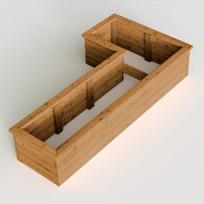 L-shaped Raised Garden Bed 4x8 ft. - 16.5 in deep