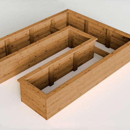 U-shaped Raised Garden Bed 6x8 ft. - 16.5 in deep