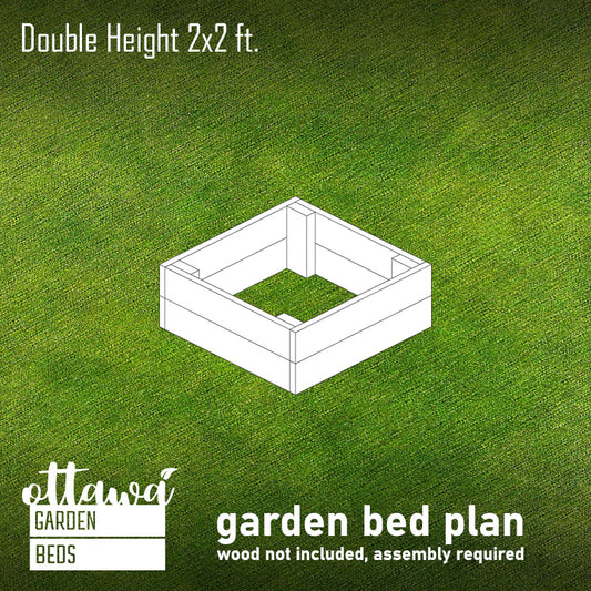 Garden Bed Plan rectangular 2x2 double height