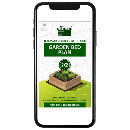 Garden Bed Plan rectangular 2x2 double height