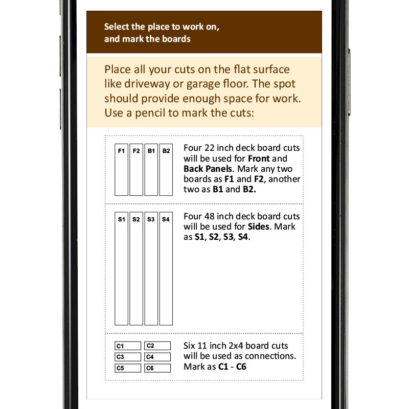 Garden Bed Plan rectangular 2x4 double height