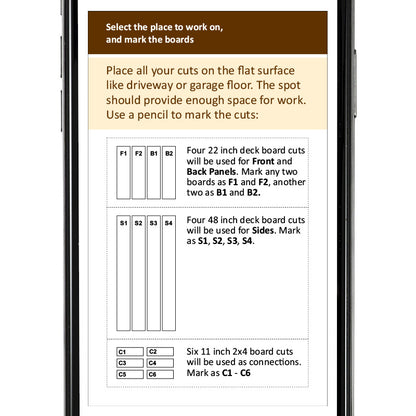 Garden Bed Plan rectangular 2x4 double height