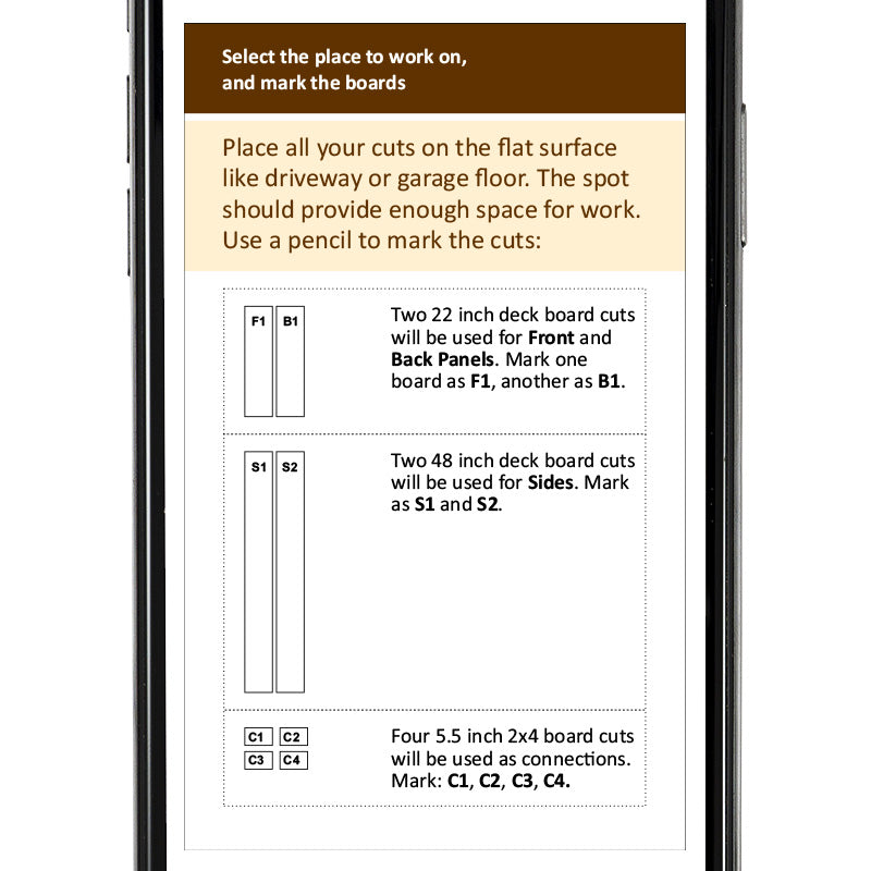 Garden Bed Plan rectangular 2x4 standard height