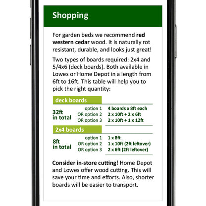 Garden Bed Plan rectangular 2x6 double height