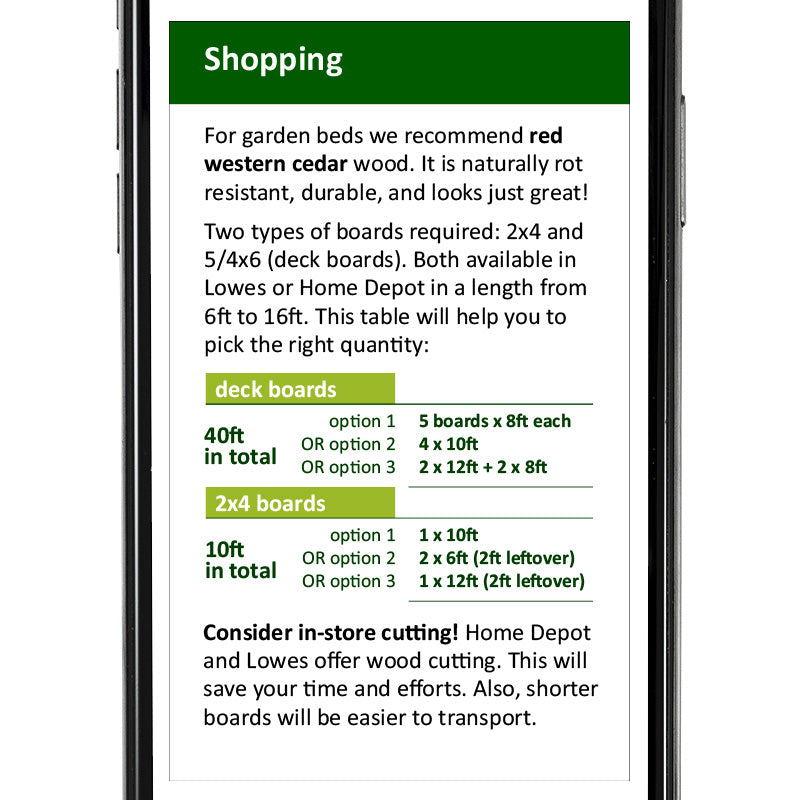 Garden Bed Plan rectangular 2x8 double height