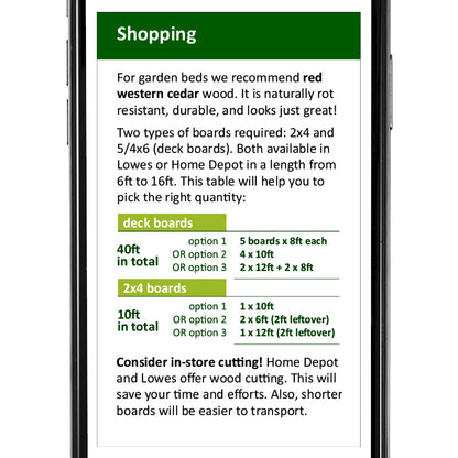 Garden Bed Plan rectangular 2x8 double height