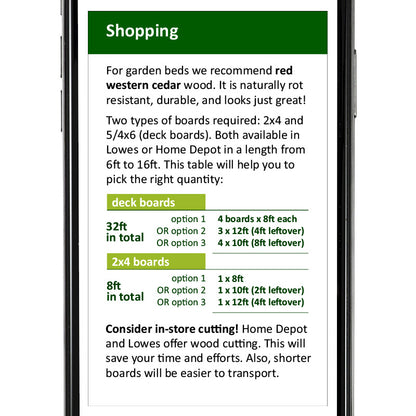 Garden Bed Plan rectangular 4x4 double height