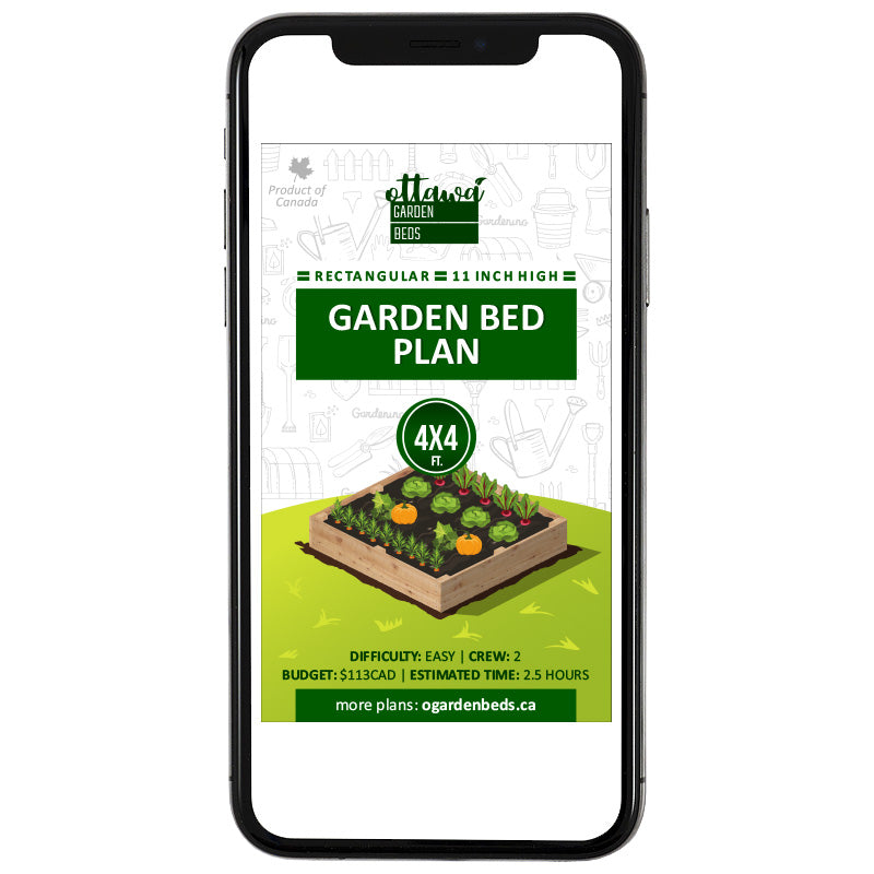 Garden Bed Plan rectangular 4x4 double height