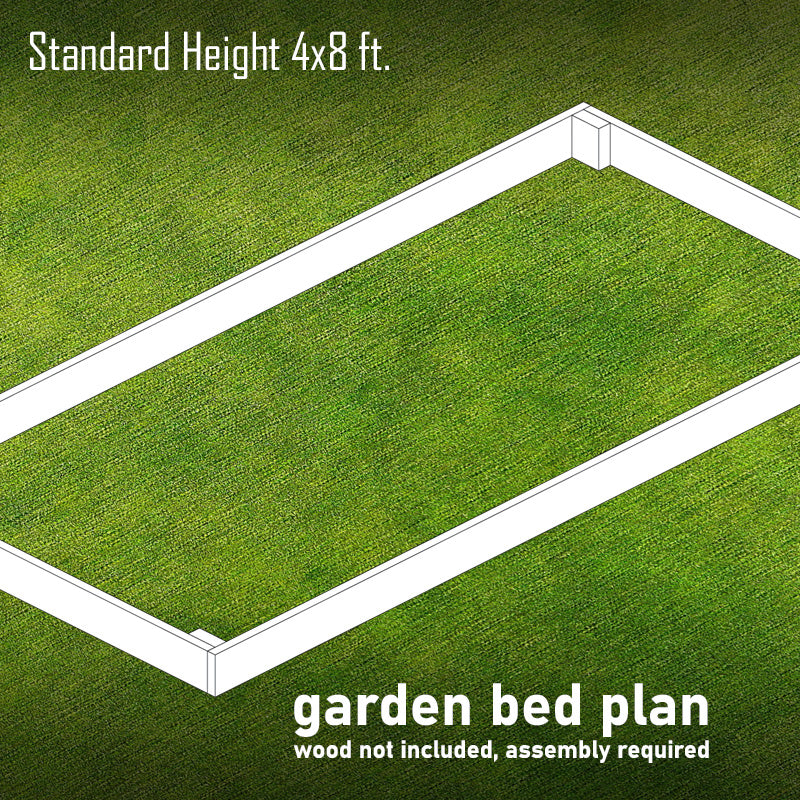 Garden Bed Plan rectangular 4x8 standard height