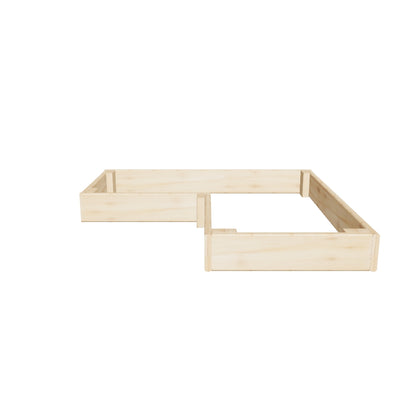 L-shaped Raised Garden Bed 4x4 ft. - 5.5 in deep