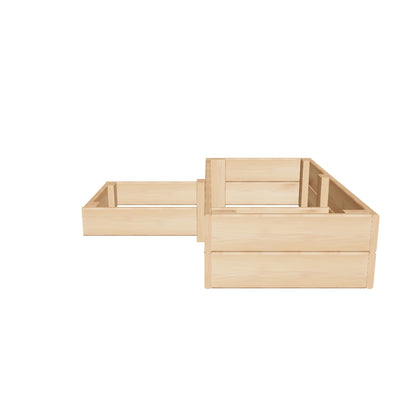 L-shaped Raised Garden Bed 4x4 ft. - 11.0 in deep - cascaded