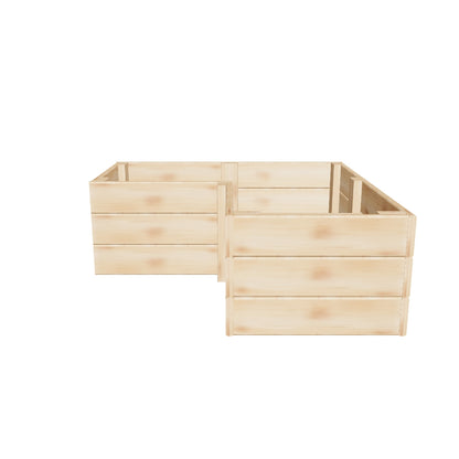 L-shaped Raised Garden Bed 4x4 ft. - 16.5 in deep