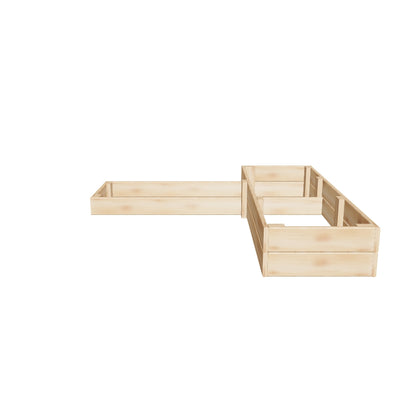 L-shaped Raised Garden Bed 6x6 ft. - 11.0 in deep - cascaded