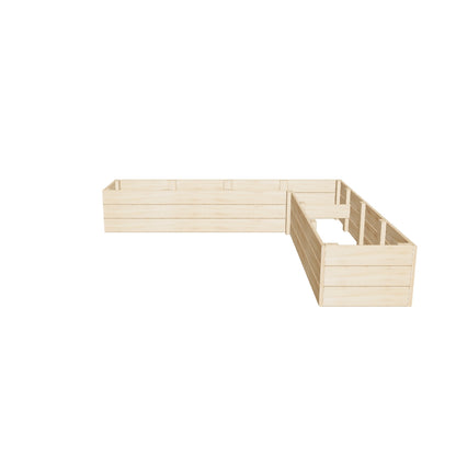 L-shaped Raised Garden Bed 8x8 ft. - 16.5 in deep