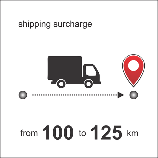 shipping surcharge from 100 to 125 km