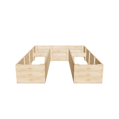 U-shaped Raised Garden Bed 6x8 ft. - 16.5 in deep